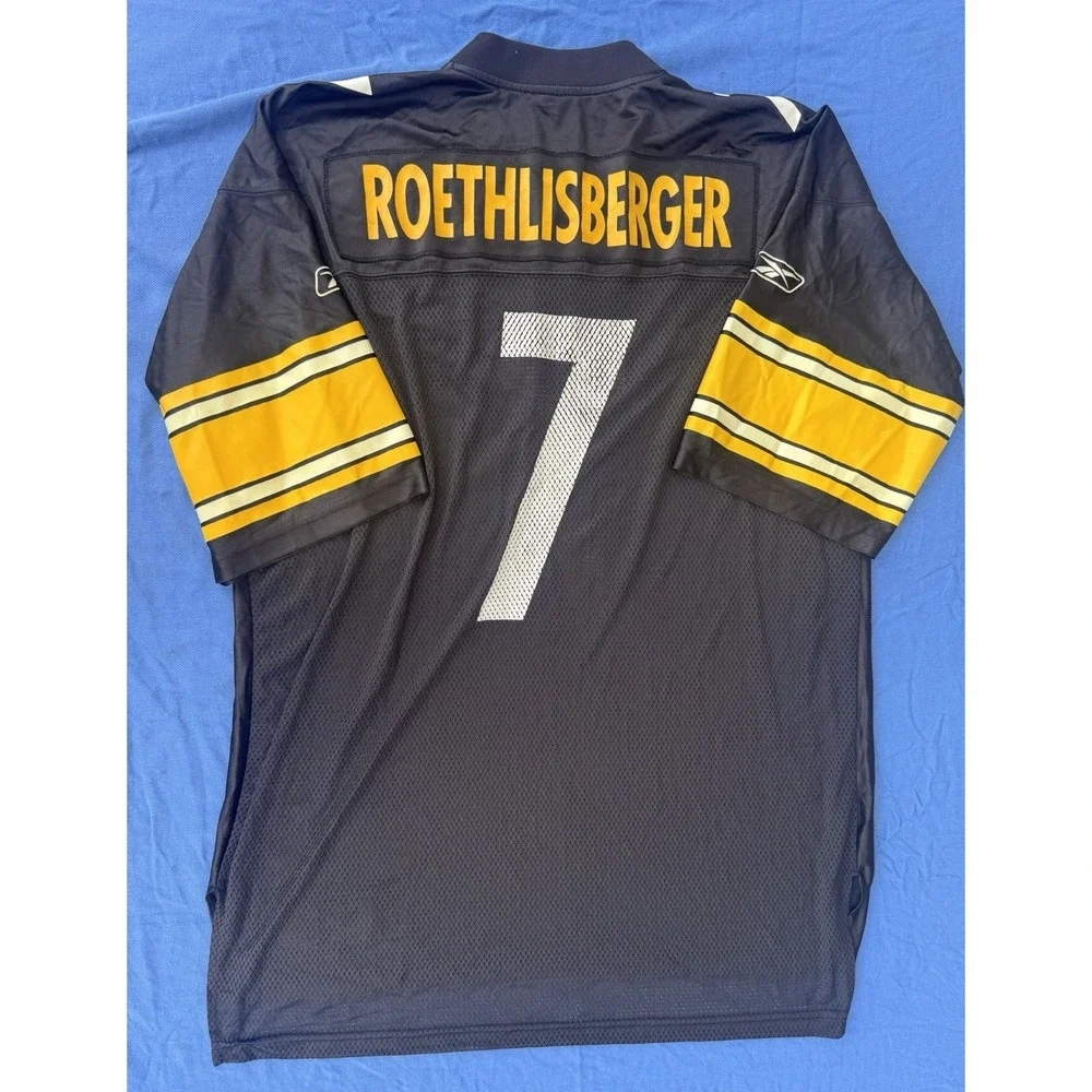 Ben Roethlisberger Reebok NFL Equipment Steelers on Field Jersey X-Large XL GUC